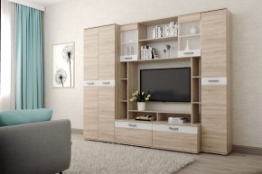 Гостиная Белла (Дуб Сонома/Белый глянец) в Талице - talica.ok-mebel.com | фото