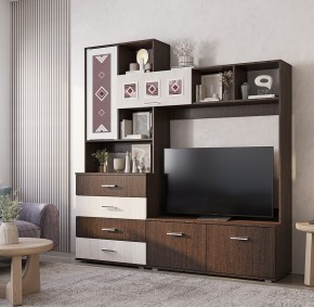 Гостиная Белла (модульная) венге/ясень белый в Талице - talica.ok-mebel.com | фото 16