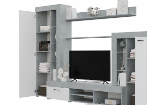 Гостиная Дельта (Бетон/Белый) в Талице - talica.ok-mebel.com | фото 2