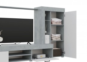 Гостиная Дельта (Бетон/Белый) в Талице - talica.ok-mebel.com | фото 3