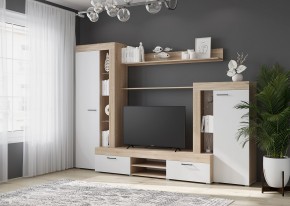 Гостиная Дельта (Сонома/Белый) в Талице - talica.ok-mebel.com | фото 3