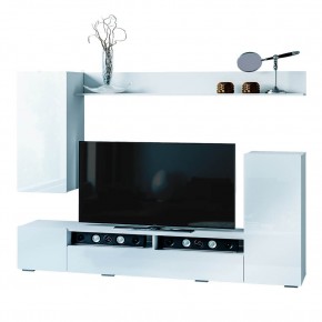 Гостиная Диаманд (белый/белый глянец) в Талице - talica.ok-mebel.com | фото 3