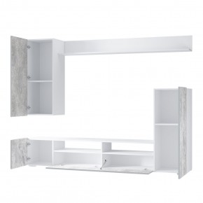 Гостиная Диаманд (белый/цемент светлый) в Талице - talica.ok-mebel.com | фото 3