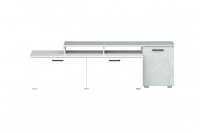 Гостиная Эльза (модульная) Бетонный Камень/Белый в Талице - talica.ok-mebel.com | фото 3