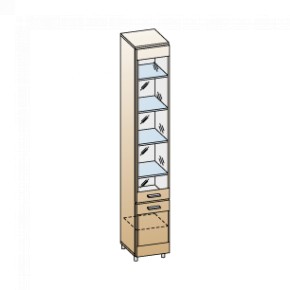 Гостиная Камелия Композиция 1 (Гикори Джексон темный) в Талице - talica.ok-mebel.com | фото 3