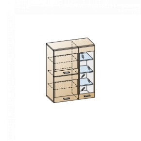 Гостиная Камелия Композиция 6 (Гикори Джексон темный) в Талице - talica.ok-mebel.com | фото 2