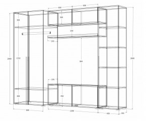 Гостиная Норден (Дуб Крафт белый) в Талице - talica.ok-mebel.com | фото 4