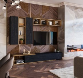 ХЛОЯ Гостиная (Дуб Вотан/Обсидиан) модульная в Талице - talica.ok-mebel.com | фото 11