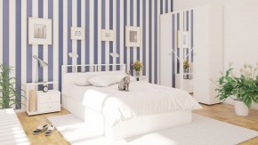 Камелия Кровать 1400, цвет белый, ШхГхВ 143,5х217х78,2 см., сп.м. 1400х2000 мм., без матраса, основание есть в Талице - talica.ok-mebel.com | фото 4