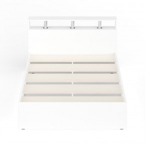 Камелия Кровать 1400, цвет белый, ШхГхВ 143,5х217х78,2 см., сп.м. 1400х2000 мм., без матраса, основание есть в Талице - talica.ok-mebel.com | фото 5
