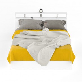 Камелия Кровать 1600, цвет белый, ШхГхВ 163,5х217х78,2 см., сп.м. 1600х2000 мм., без матраса, основание есть в Талице - talica.ok-mebel.com | фото