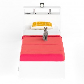 Камелия Кровать с ящиками 0900, цвет белый, ШхГхВ 93,5х217х78,2 см., сп.м. 900х2000 мм., без матраса, основание есть в Талице - talica.ok-mebel.com | фото 3