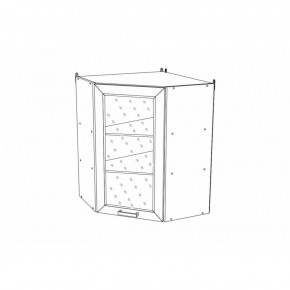 КГ "Агава" ВВУС550 Шкаф навесной угловой h 900 Лиственница светлая в Талице - talica.ok-mebel.com | фото