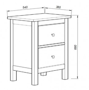 Комод 02 Кантри белый с двумя ящиками в Талице - talica.ok-mebel.com | фото 3