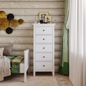 Комод 05 Кантри белый с пятью ящиками в Талице - talica.ok-mebel.com | фото 4