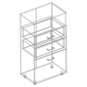 Комод 1 ств. с 2 ящиками и нишей "Сандра" в Талице - talica.ok-mebel.com | фото 2