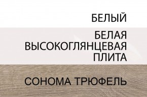 Комод 2D-1S/TYP 34, LINATE ,цвет белый/сонома трюфель в Талице - talica.ok-mebel.com | фото 3