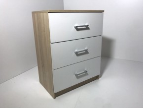 Комод 3 ящика (дуб сонома/белый) в Талице - talica.ok-mebel.com | фото