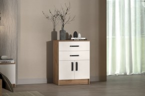 Комод Эконом (Дуб крафт золотой/Белый текстурный) в Талице - talica.ok-mebel.com | фото 3