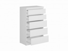 Комод КАСТОР с пятью ящиками, цвет белый в Талице - talica.ok-mebel.com | фото 2
