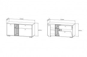 ЛАНС Комод К101 (дуб бунратти/белый) в Талице - talica.ok-mebel.com | фото 2