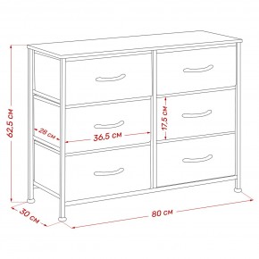 Комод Leset Линкс 6 ящ. (к/з), Каркас Белый, ящики Белые в Талице - talica.ok-mebel.com | фото 8