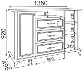 Комод М03 Скарлетт (бодега светлая) в Талице - talica.ok-mebel.com | фото 2