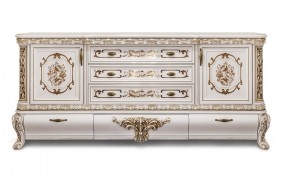 Комод с Зеркалом Алсу (белый глянец) в Талице - talica.ok-mebel.com | фото 2
