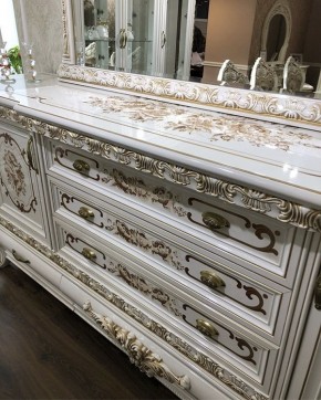 Комод с Зеркалом Алсу (белый глянец) в Талице - talica.ok-mebel.com | фото 7