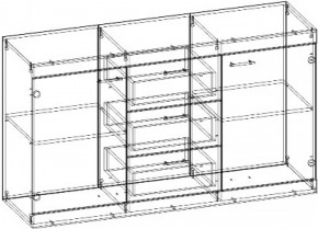 СОНАТА КС-1500 Комод (Дуб сонома/Белый глянец) в Талице - talica.ok-mebel.com | фото 2