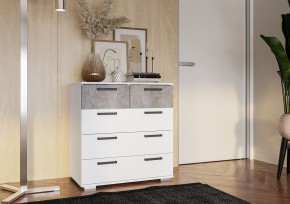 Комод Стандарт-5 NEW (белый/цемент светлый) в Талице - talica.ok-mebel.com | фото 3