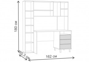 Компьютерный стол Комфорт 12.95 N дуб сонома /  темно-серый в Талице - talica.ok-mebel.com | фото