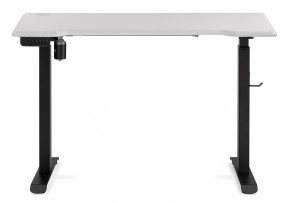 Компьютерный стол Маркос с механизмом подъема 120х75х75 белая шагрень / черный в Талице - talica.ok-mebel.com | фото 3