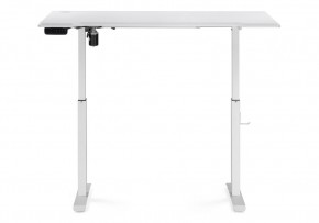 Компьютерный стол Маркос с механизмом подъема 140х80х75 белый / шагрень белая в Талице - talica.ok-mebel.com | фото 4