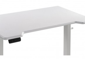 Компьютерный стол Маркос с механизмом подъема 140х80х75 белый / шагрень белая в Талице - talica.ok-mebel.com | фото 6