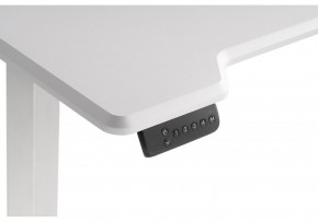 Компьютерный стол Маркос с механизмом подъема 140х80х75 белый / шагрень белая в Талице - talica.ok-mebel.com | фото 7