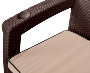 Комплект кресел Yalta Premium Double Seat (Ялта) шоколадный (+подушки под спину) в Талице - talica.ok-mebel.com | фото 2