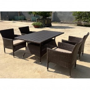 Комплект мебели из иск. ротанга AM-196B/T196 Brown 4Pcs (4+1) в Талице - talica.ok-mebel.com | фото 3