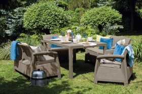 Комплект мебели Корфу Фиеста (Corfu fiesta set) капучино - песок в Талице - talica.ok-mebel.com | фото 2