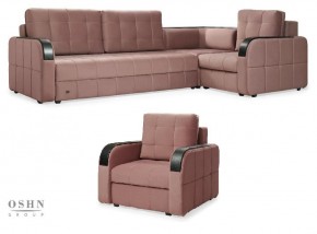 Комплект мягкой мебели Остин HB-178-18 (Велюр) Угловой + 1 кресло в Талице - talica.ok-mebel.com | фото