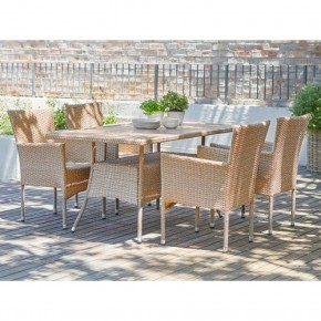 Комплект плетеной мебели AM-196/T196 Beige 4Pcs (4+1) в Талице - talica.ok-mebel.com | фото 2