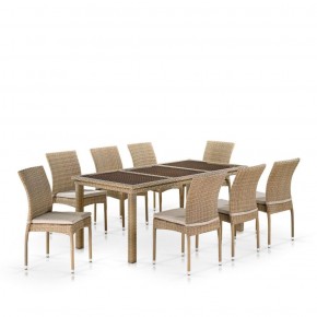 Комплект плетеной мебели T365/Y380B-W65 Light Brown (8+1) в Талице - talica.ok-mebel.com | фото 1