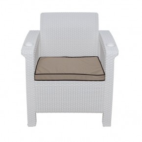 Комплект уличной мебели Yalta Premium Terrace Set (Ялта) белый (+подушки под спину) в Талице - talica.ok-mebel.com | фото 6
