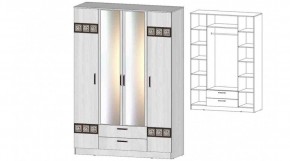 КОСТА-РИКА Шкаф 4-х створчатый (анкор светлый) в Талице - talica.ok-mebel.com | фото