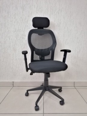 Кресло Barneo K-128 для персонала (черная ткань черная сетка) в Талице - talica.ok-mebel.com | фото