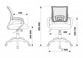 Кресло Бюрократ CH-695N/BLACK черный TW-01 черный TW-11 в Талице - talica.ok-mebel.com | фото 3