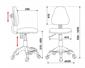 Кресло детское Бюрократ KD-4-F/PENCIL-GN зеленый карандаши в Талице - talica.ok-mebel.com | фото 3