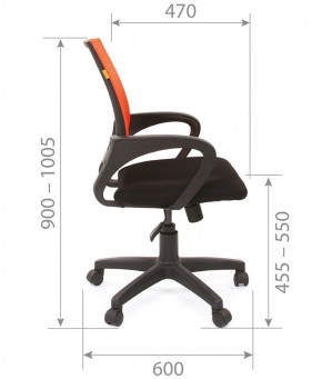 Кресло для оператора CHAIRMAN 696 black (ткань TW-11/сетка TW-04) в Талице - talica.ok-mebel.com | фото 5