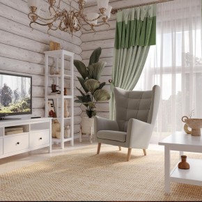 Кресло для отдыха Саари светло-серое, ткань рогожка в Талице - talica.ok-mebel.com | фото 4