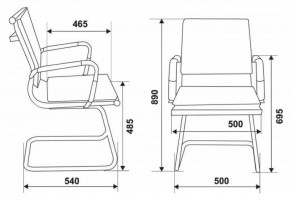 Кресло для посетителя Бюрократ CH-993-Low-V/Brown коричневый в Талице - talica.ok-mebel.com | фото 3